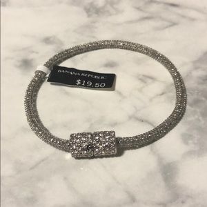 Banana republic silver bracelet rhinestone bling